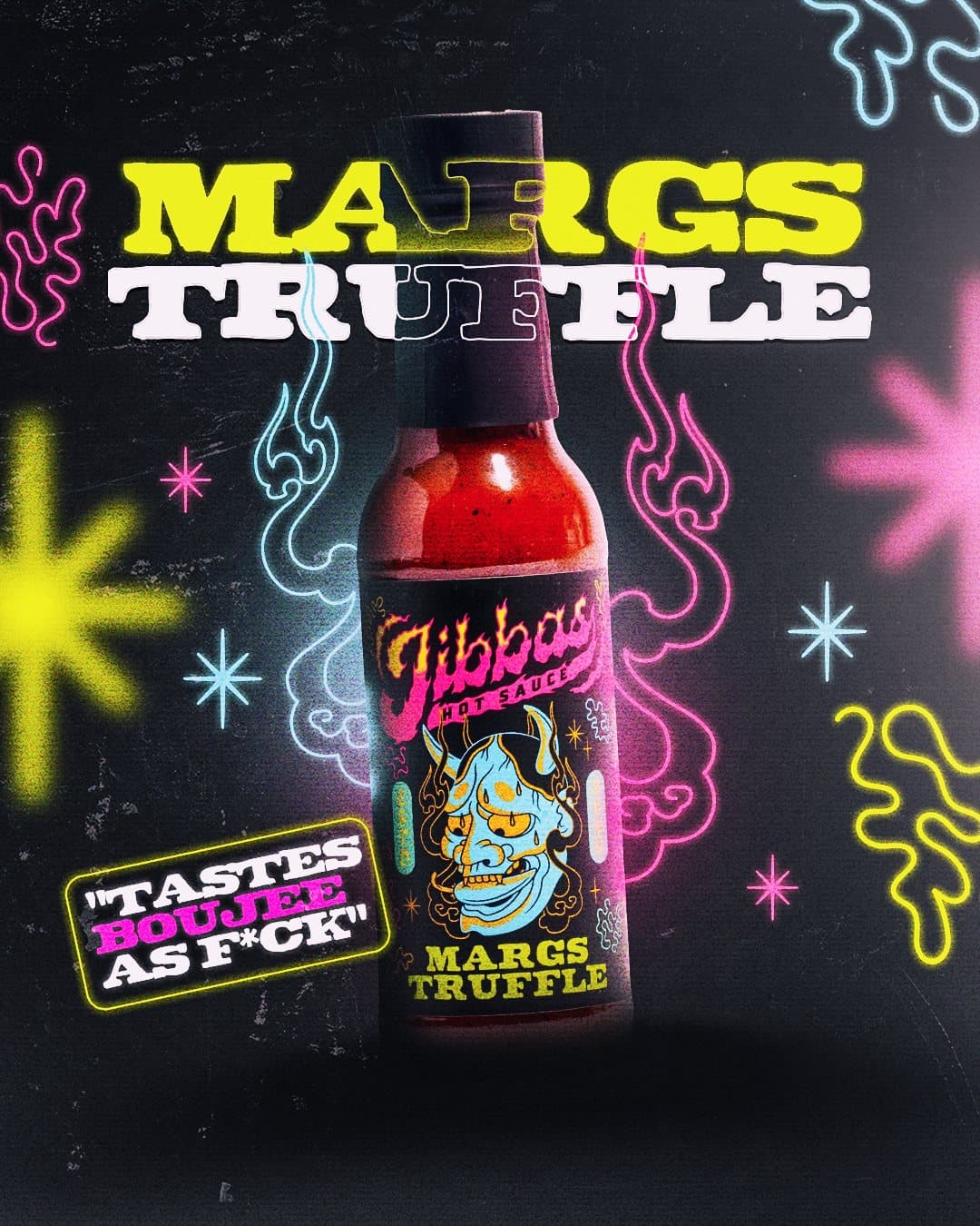 Jibba's Hot Sauce Meta ad for Margs Truffle sauce